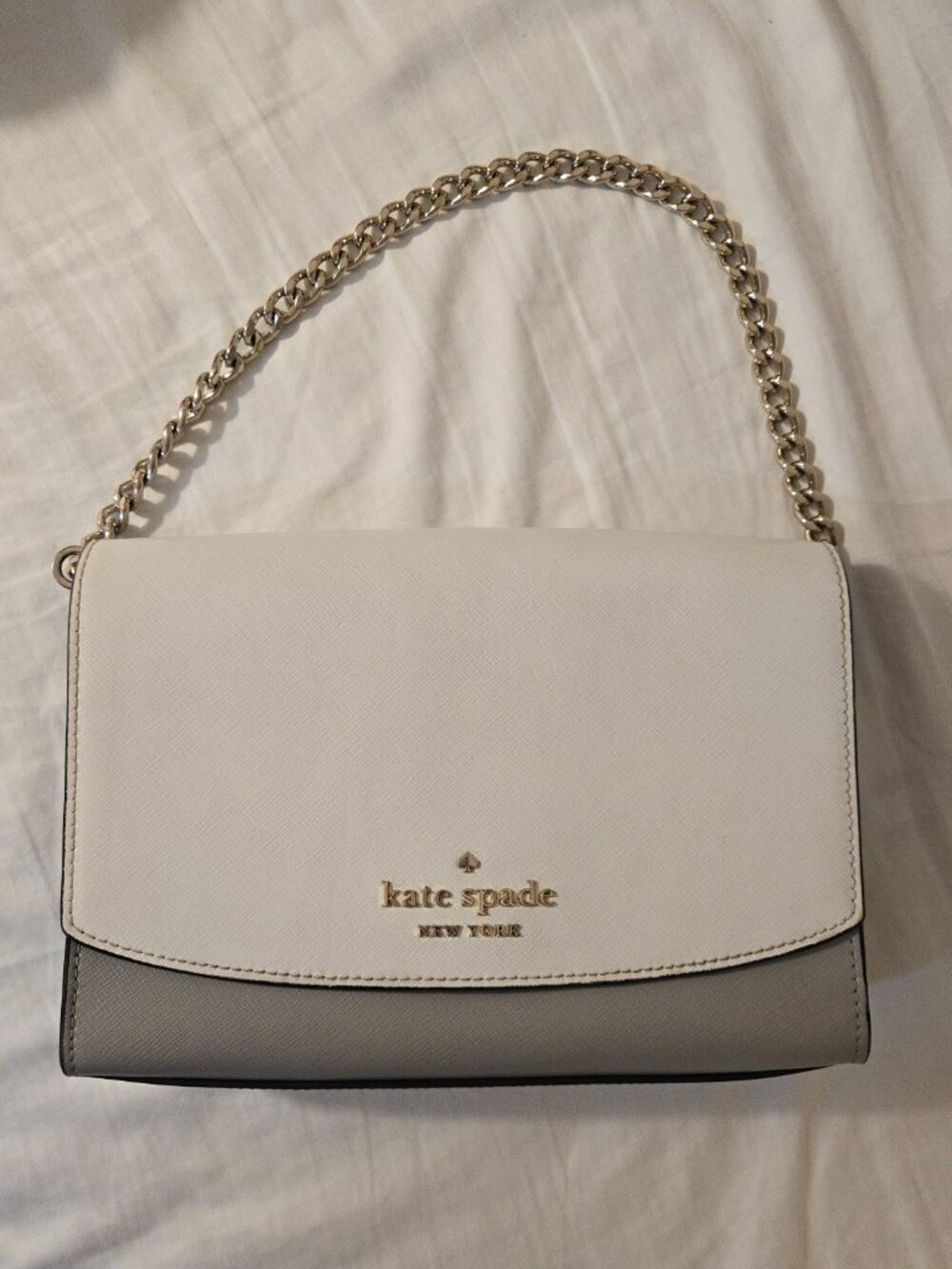 WHITE & GRAY KATESPADE CROSSBODY - Picture 1 of 6